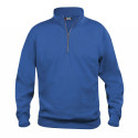 Sweatshirt de Travail pas cher Clique BASIC HALF ZIP bleu roi