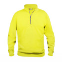 Sweatshirt pro pas cher jaune vif Clique BASIC HALF ZIP