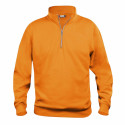 Sweatshirt pro pas cher orange vif Clique BASIC HALF ZIP