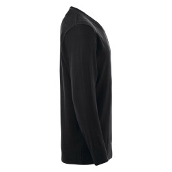 Pull pro homme 100% coton Clique noir - vue de côté
