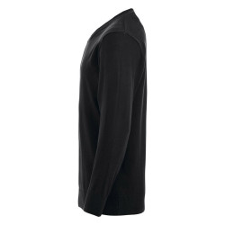 Pull pro homme 100% coton Clique noir - vue de côté