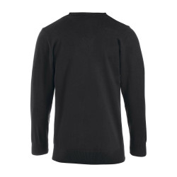 Pull de Travail homme 100% coton Clique noir - vue de dos