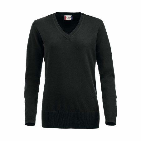 Pull professionnel Femme noir 100% coton Clique ASTON LADIES