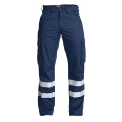 Pantalon de travail Engel STANDARD bleu marine avec bandes réfléchissantes