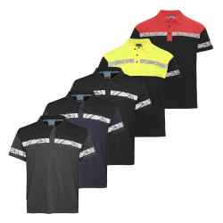 Polo pro homme visibilité améliorée écologique PROGRESSION