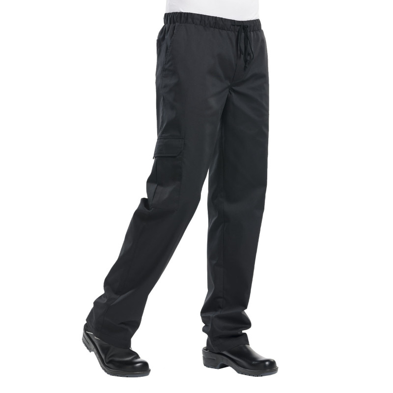 pantalon de cuisine noir homme