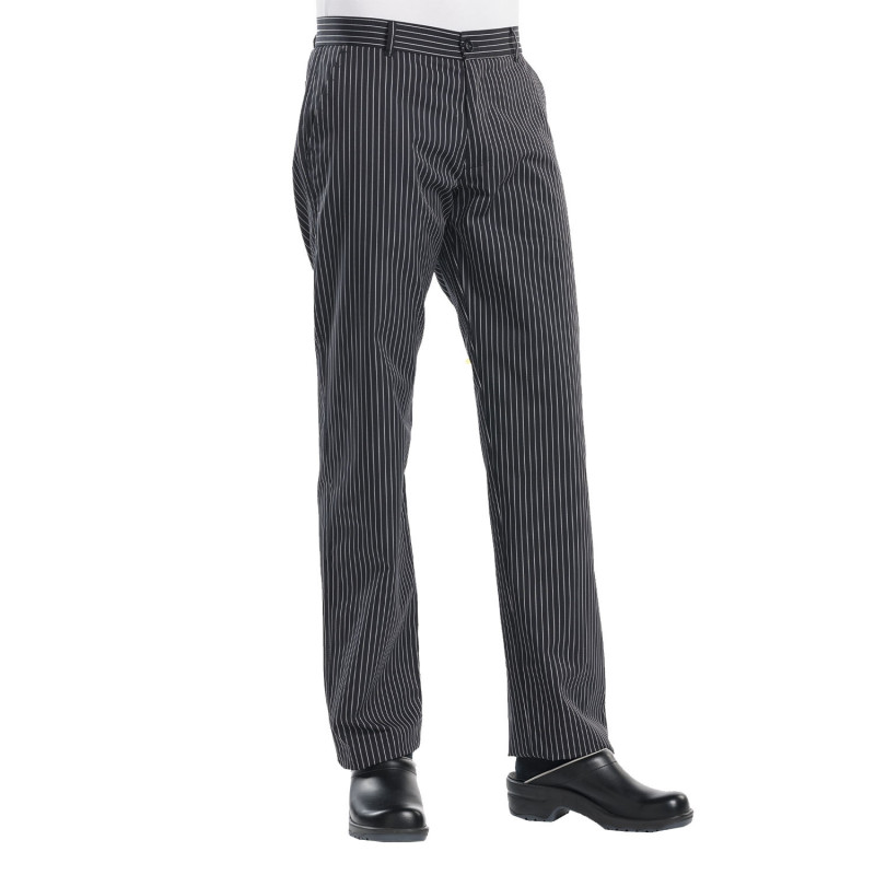 pantalon cuisine homme rayé