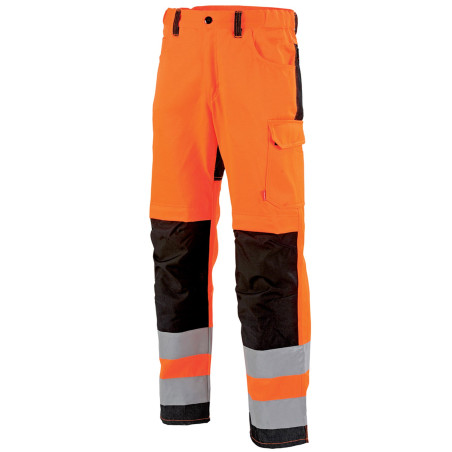 Pantalon de signalisation haute visibilité homme Lafont STAR collection FLASH orange hivi et noir