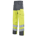 Pantalon Haute Visibilité Lafont IRIS collection Work Vision 2 jaune hivi gris acier