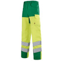 Pantalon pro HV Lafont IRIS collection Work Vision 2 jaune fluo vert alpin