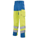 Pantalon jaune fluo Haute Visibilité Lafont IRIS collection Work Vision 2 contrasté bleu azur