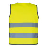 Gilet de signalisation enfant pas cher haute visibilité T2S NEON KID jaune fluo - dos