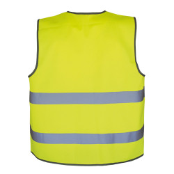 Gilet de signalisation pas cher T2S | Gilet haute visibilité pas cher T2S - jaune fluo - dos