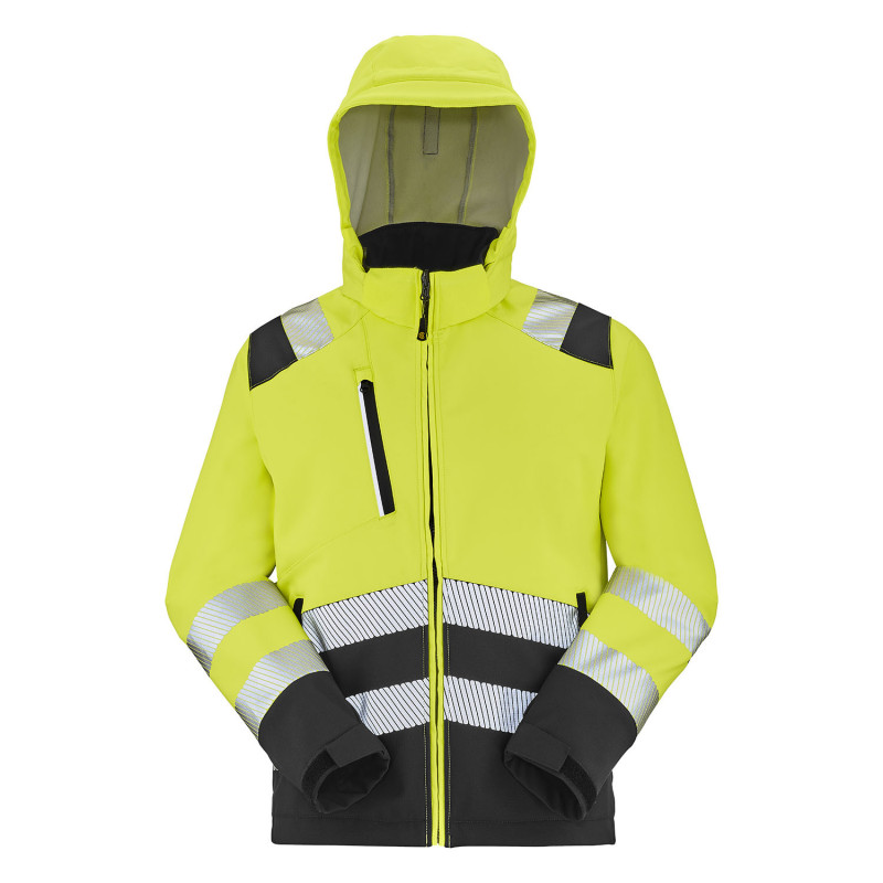 Softshell haute visibilité jaune