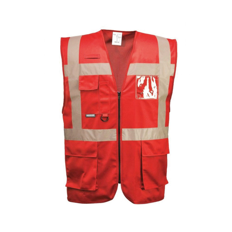 Gilet de signalisation rouge Portwest F476 IONA Executive