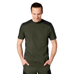 t-shirt travail coton vert