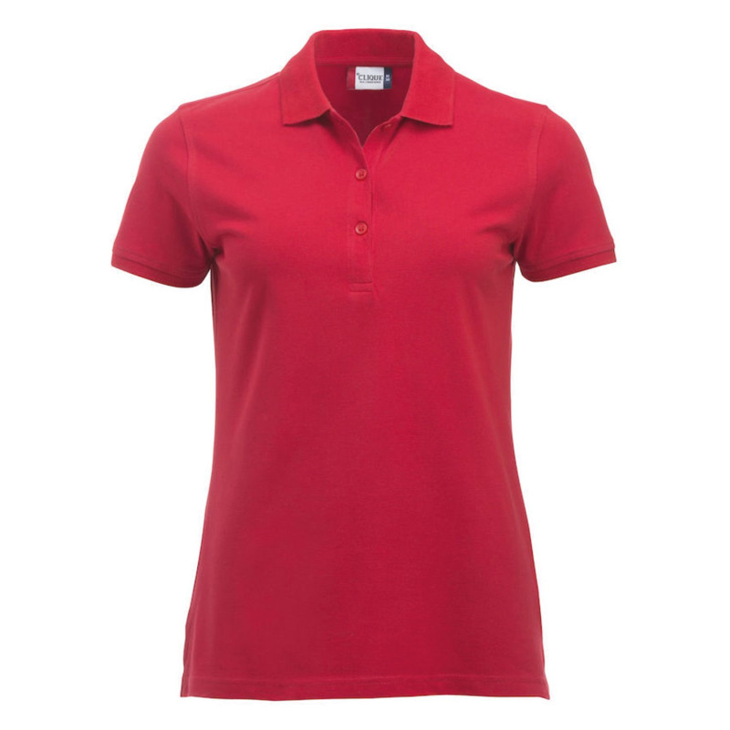 Polo Restauration pour femme pas cher rouge Clique