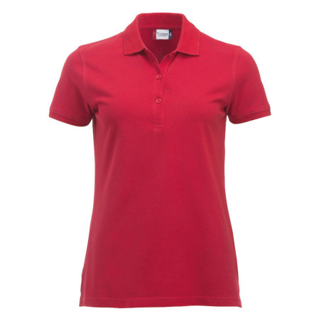 Polo Restauration pour femme pas cher rouge Clique Polo Restauration pour femme pas cher rouge Clique