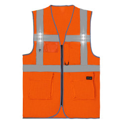 Gilet haute visibilité avec led