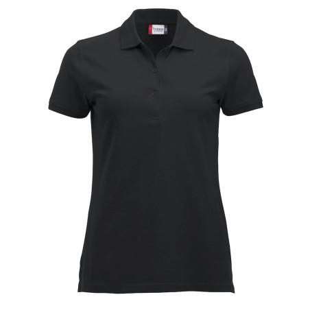 Polo Restauration noir pas cher femme Clique Polo Restauration noir pas cher femme Clique