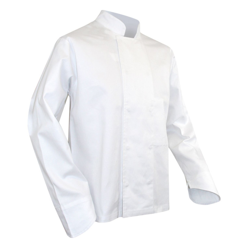 Veste de cuisine 100% coton pas cher LMA blanche à manches longues MERLAN