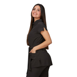 Tunique noire esthétique femme