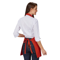 Tablier avec poche rouge