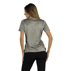 Polo restauration gris femme