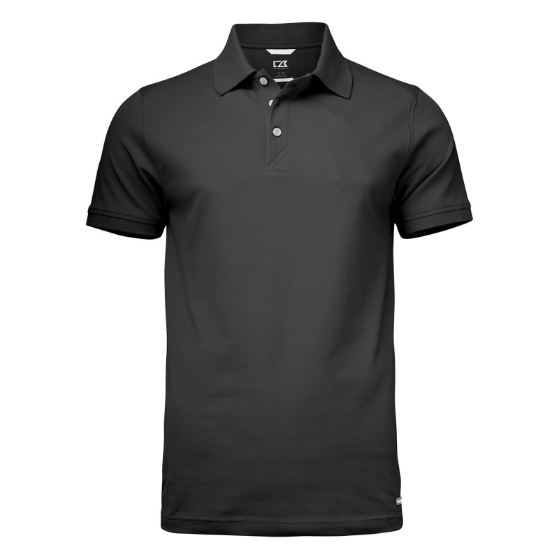 Polo cutter & buck gris homme