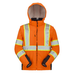 softshell haute visibilité 2 en 1