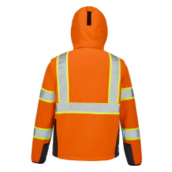 softshell haute visibilité transformable en gilet