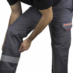 pantalon multirisque avec bandes rétro réfléchissantes