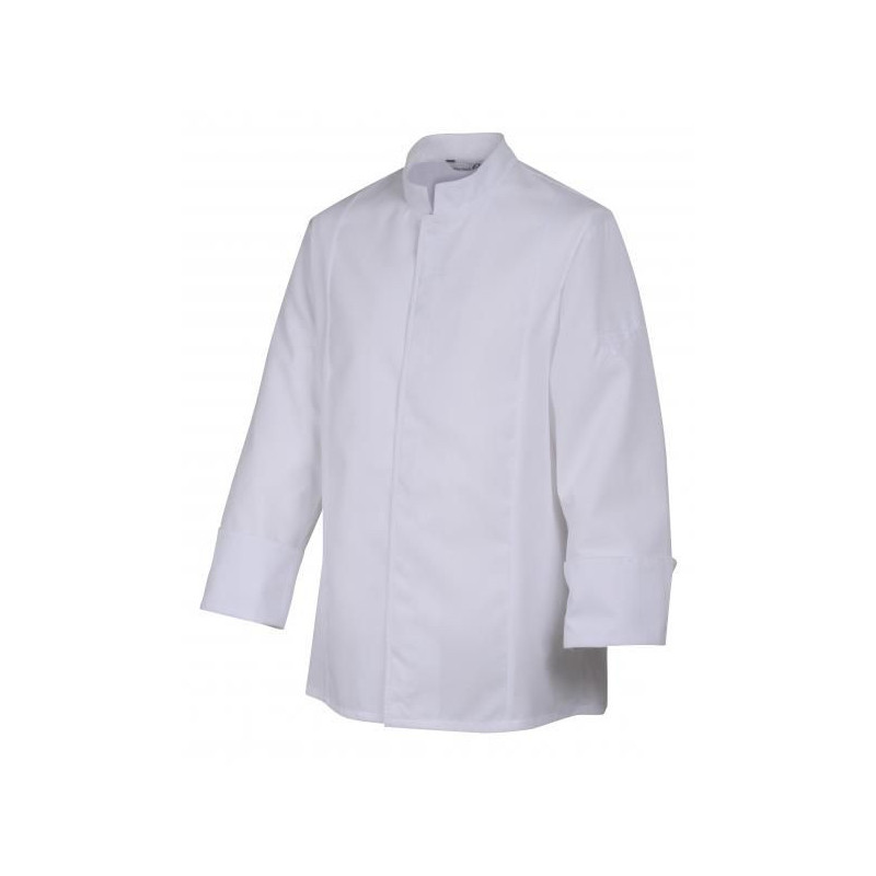 Veste de cuisine blanche slim en nid d'abeilles manches longues Robur Siaka