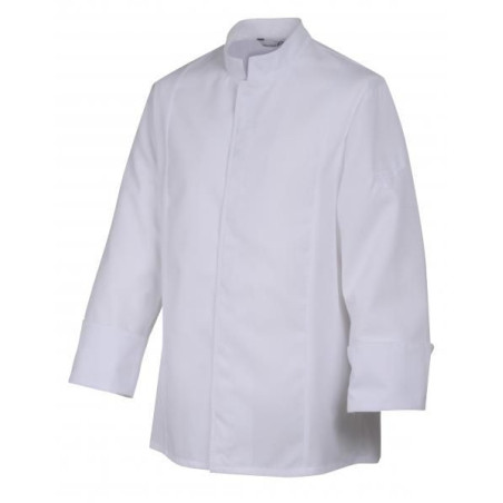 Veste de cuisine blanche slim en nid d'abeilles manches longues Robur Siaka