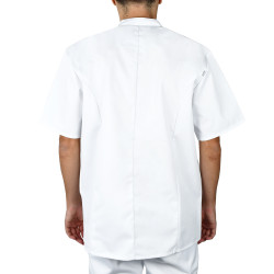veste cuisine manches courtes blanc