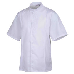 Veste de cuisine blanche en nid d'abeilles Robur à manches courtes SIAKA confortable et respirante