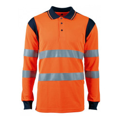 Polo orange haute visibilité