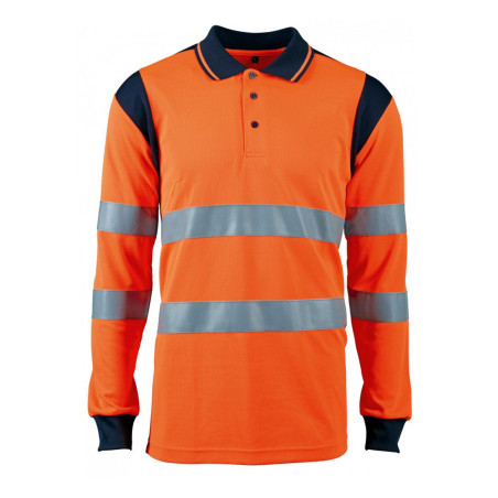 Polo orange haute visibilité