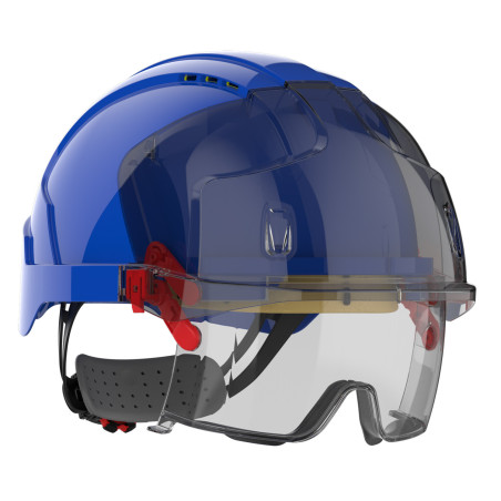 casque sécurité bleu