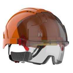 casque chantier lunette