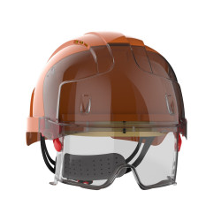 casque chantier orange