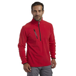 pull professionnel zippé rouge diadora