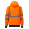 pull zippé travail orange