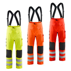 Pantalon de pluie bretelles amovibles haute visibilité 1302