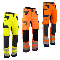 Pantalon haute visibilité poches genoux