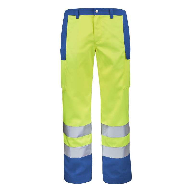 pantalon travail jaune fluo