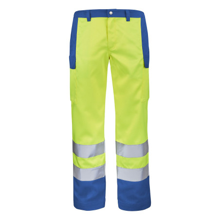 pantalon travail jaune fluo