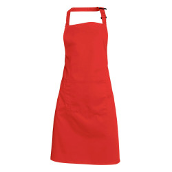 tablier boucher rouge