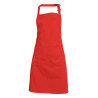 tablier boucher rouge