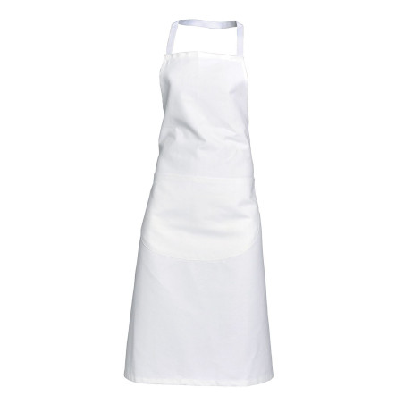 tablier cuisine blanc à bavette